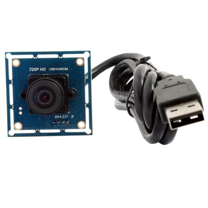 ELP 1mp HD Fisheye USB Camera Module with 170degree Wide Angle Lens for Computer 720P Mini USB2.0 UVC Video Embedded Webcam Board 1/4â€ OV9712 PC Camera for Laptop, Raspberry Pi, Jetson Nano - Image 1
